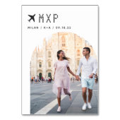 Weduwsreisthema Foto- en luchthavencode Kaart (Voorkant)