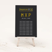 Weduwsreisthema Luchthavenvertrek Kaart