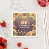 Weduwsschoenen Autumn Maple Leaves Pumpkins Wood Servet (Insitu)