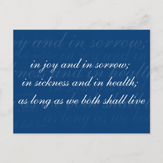 Weduwstemmen in Sikdenblauw Briefkaart (Voorkant)