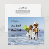 Weduwswinteruitnodiging met de liefhebbende Acorn  Kaart (Voorkant / Achterkant)