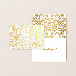 WeduwSWirls van Gold All Custom Text Folie Kaarten