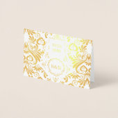 WeduwSWirls van Gold All Custom Text Folie Kaarten (Voorkant)