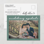 Weduwupdate | Kleinere bruiloft Aankondigingskaart (Voorkant / Achterkant)