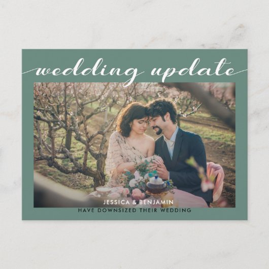 Weduwupdate | Kleinere bruiloft Aankondigingskaart (Voorkant)