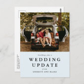 Weduwupdate lichtblauw briefkaart (Voorkant / Achterkant)