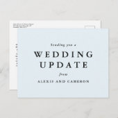 Weduwupdate lichtblauw briefkaart (Voorkant / Achterkant)