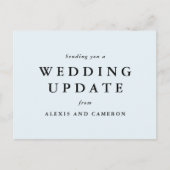 Weduwupdate lichtblauw briefkaart (Voorkant)