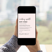 Weduwupdate roze nieuwe plaats aankondiging