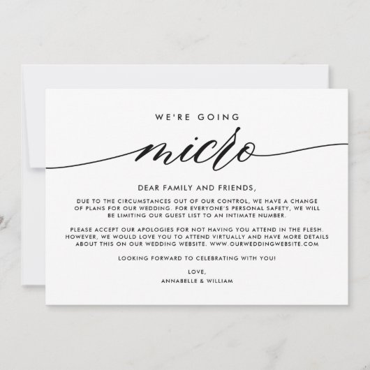 Weduwupdate | We gaan Micro Aankondiging (Voorkant)