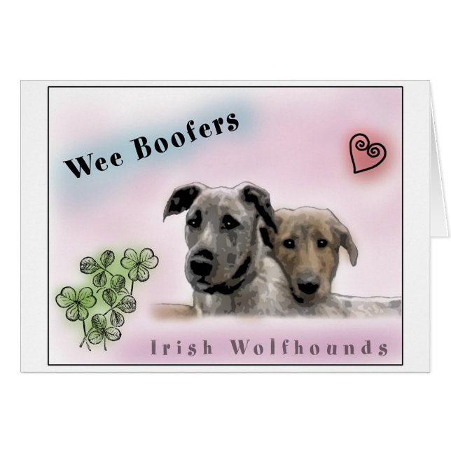 Wee Boofers - Irish Wolfhounds (Voorkant Horizontaal)