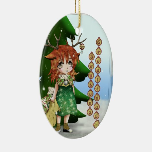 Wee Deer Keramisch Ornament (Rechts)