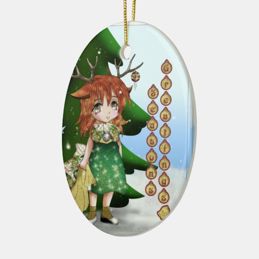 Wee Deer Keramisch Ornament (Links)