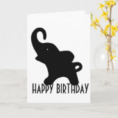 Wee Elephant Happy Birthday Card Kaart (Gele Bloem)