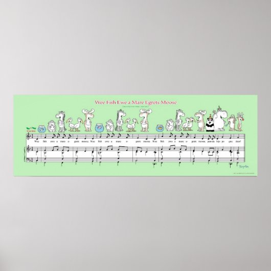 WEE FISH EWE A MARE EGRETS MOOSE Boynton poster (Voorkant)