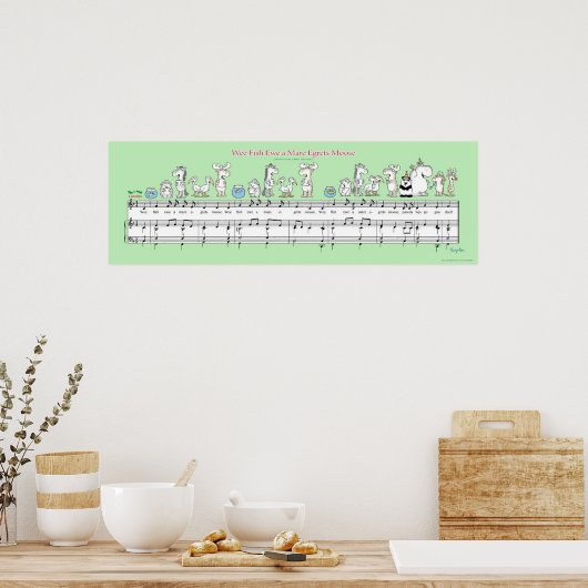 WEE FISH EWE A MARE EGRETS MOOSE Boynton poster (Keuken)