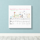 WEE FISH EWE A MARE EGRETS MOOSE Sandra Boynton Canvas Afdruk (Insitu (Houten vloer))