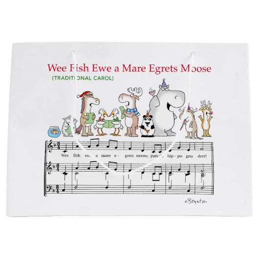 WEE FISH EWE A MARE EGRETS MOOSE Sandra Boynton Groot Cadeauzakje (Voorkant)