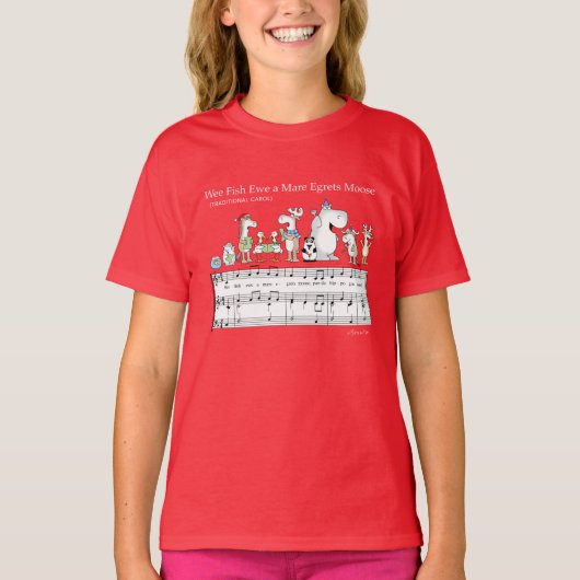 WEE FISH EWE A MARE EGRETS MOOSE Sandra Boynton T- T-shirt (Voorkant)