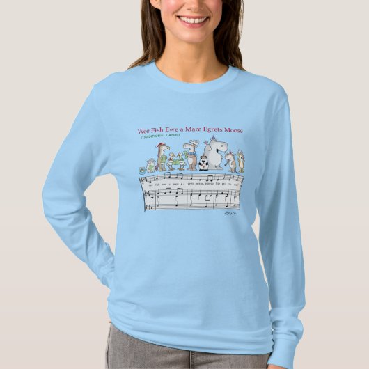 WEE FISH EWE A MARE EGRETS MOOSE Sandra Boynton T- T-shirt (Voorkant)