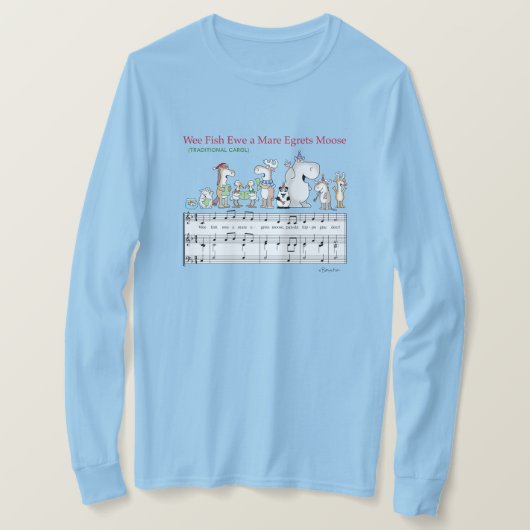 WEE FISH EWE A MARE EGRETS MOOSE Sandra Boynton T- T-shirt (Design voorkant)