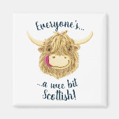 Wee Hamish Highland Koe zegt dat iedereen Schots i Magneet (Voorkant)