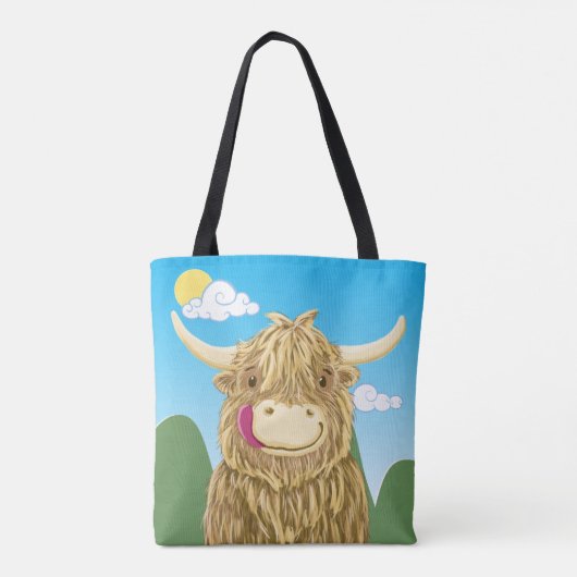 Wee Hamish in de weide Tote Bag (Achterkant)