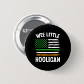 Wee Little Hooligan Fun St Patrick's Day Shamrock Ronde Button 5,7 Cm (Voorkant /achterkant)