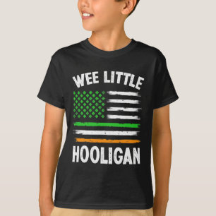 Wee Little Hooligan Fun St Patrick's Day Shamrock T-shirt