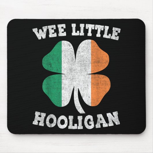 Wee Little Hooligan Grappige St Patricks Dag Tiene Muismat (Voorkant)