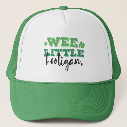Wee Little Hooligan | Grappige St. Patrick's Day Trucker Pet (Voorkant)