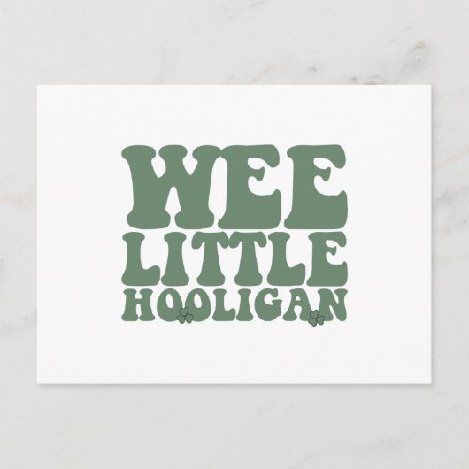 Wee Little Hooligan Kinder St. Patrick's Day Briefkaart (Voorkant)