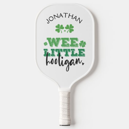 Wee Little Hooligan | St. Patrick’s Day Pickleball Paddle (Voorkant)