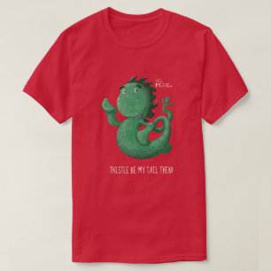 Wee Nessie Loch Ness Monster Thistle Tail T-shirt