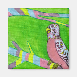 Wee Pink Budgie Magneet