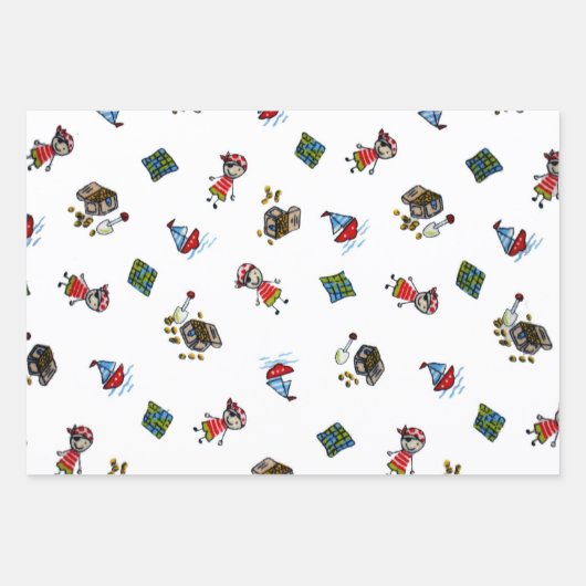 Wee Pirates Inpakpapier Vel (Voorkant 2)