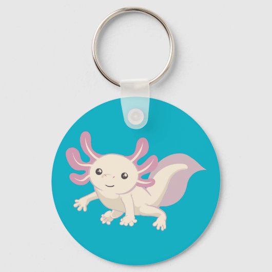 Wee Schattige Axolotl Sleutelhanger (Voorkant)