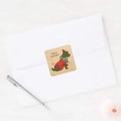 Wee Scottie Christmas Square Sticker (Envelop)