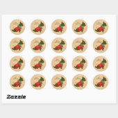 Wee Scottie Kerst Ronde Sticker (Vel)