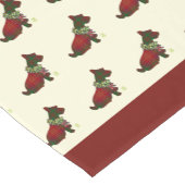 Wee Scottie (Merry Ruff Ruff) 14 x 72 inch Korte Tafelloper (Hoek)