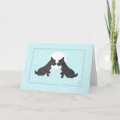 Wee Scottie Puppy Love Jubileum op Blauw Kaart (Voorkant)