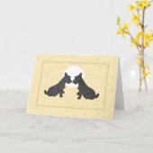 Wee Scottie Puppy Love Valentijn's Day op Geel Kaart (Gele Bloem)