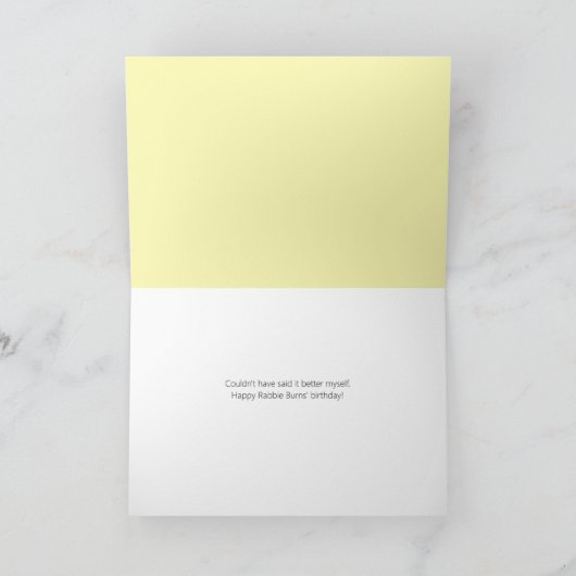 Wee Scottie Robert Burns 2 Kaart (Binnen)