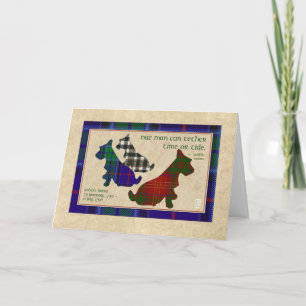 Wee Scottie Robert Burns Birthday 3 Kaart