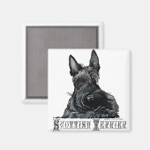 Wee Scottish Terrier Magneet (Voorkant / Achterkant)