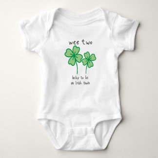 Wee Two-lucky om een Ierse tweeling te zijn - baby Romper