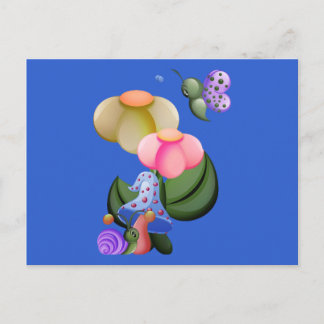 Wee Uitzicht Slak & Vlinder Briefkaart