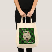 Wee Westie. Lang May Yer Lum Reek. Tote Bag (Voorkant (product))