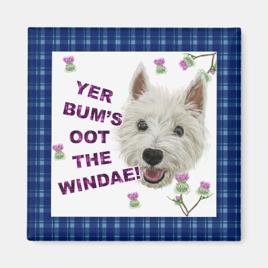 Wee Westie's Woorden van Wijsheid Magneet (Voorkant)