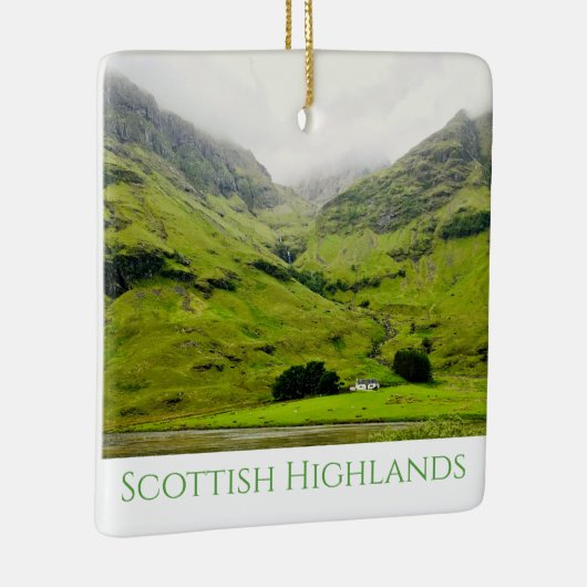 Wee White House Glen Coe Scottish Highlands Keramisch Ornament (Rechts)